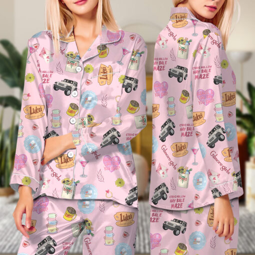 Gilmore Girls Satin Pajamas Set For Women - Image 7