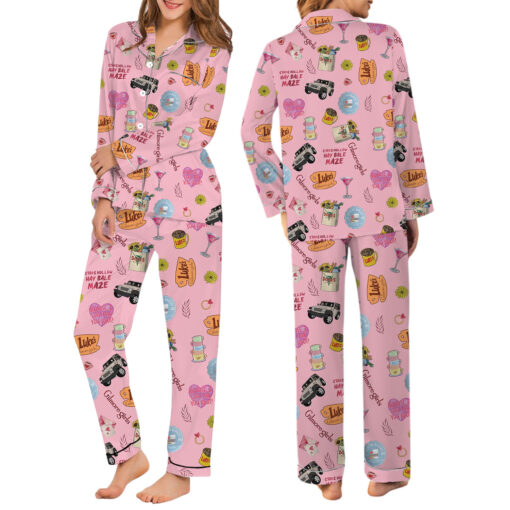 Gilmore Girls Satin Pajamas Set For Women - Image 6
