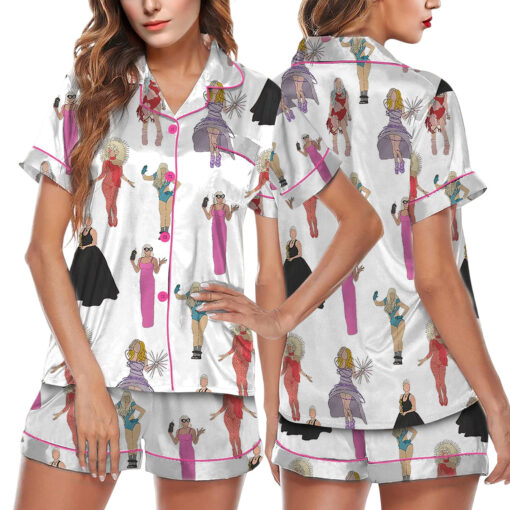 Lady's Show Satin Pajama Set Sleepwear