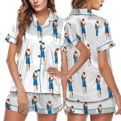Women's Shai Gilgeous-Alexander Jumper Oklahoma City Satin Pajama Set