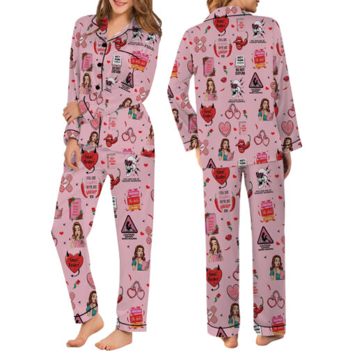 Smut Bookish Retro Spicy Book Satin Pajama Set - Image 6