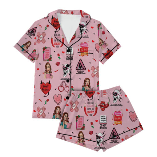 Smut Bookish Retro Spicy Book Satin Pajama Set - Image 3