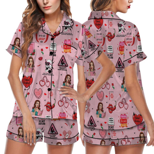 Smut Bookish Retro Spicy Book Satin Pajama Set