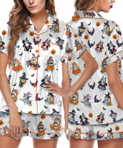 Bluey Halloween Satin Pajamas Set For Women