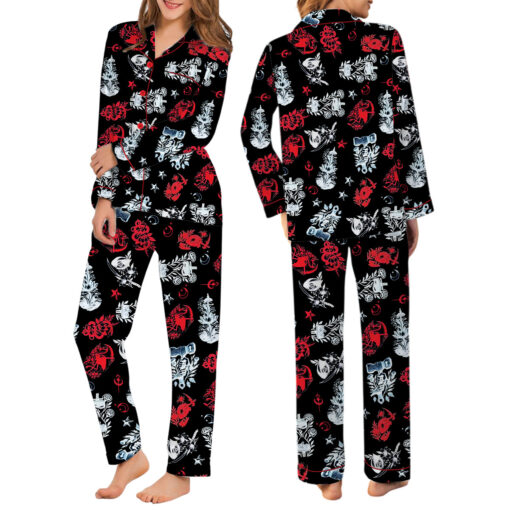 Sleep Token Satin Pajamas Set For Women - Image 6