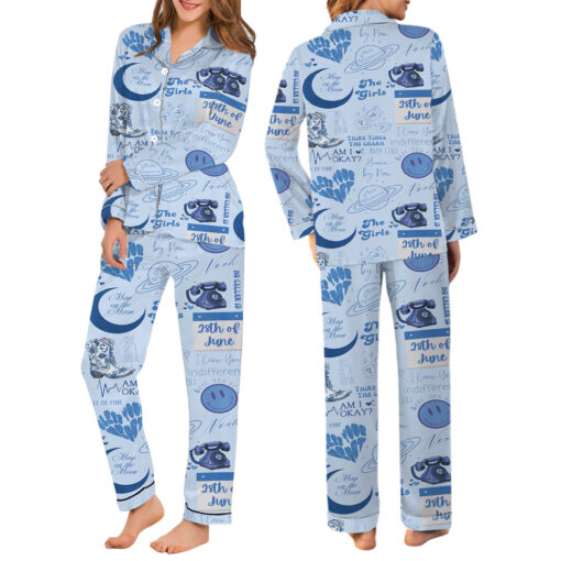 Am I Okay Satin Pajamas Set For Women - Image 6