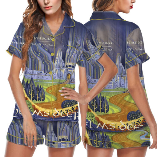 Women’s Lord Of The Rings Helm's Deep Travel Satin Pajama Set