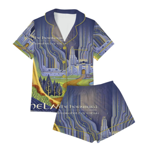 Women’s Lord Of The Rings Helm's Deep Travel Satin Pajama Set - Image 4