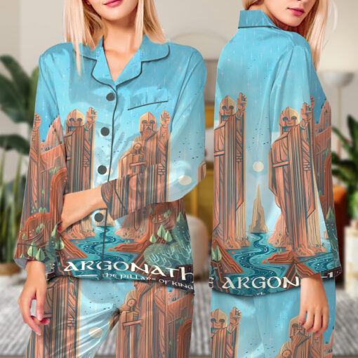 Women’s Lord Of The Rings Argonath Travel Satin Pajama Set - Image 7