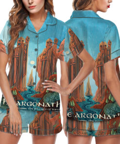Women’s Lord Of The Rings Argonath Travel Satin Pajama Set