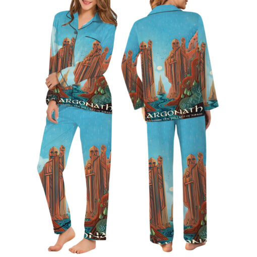 Women’s Lord Of The Rings Argonath Travel Satin Pajama Set - Image 6