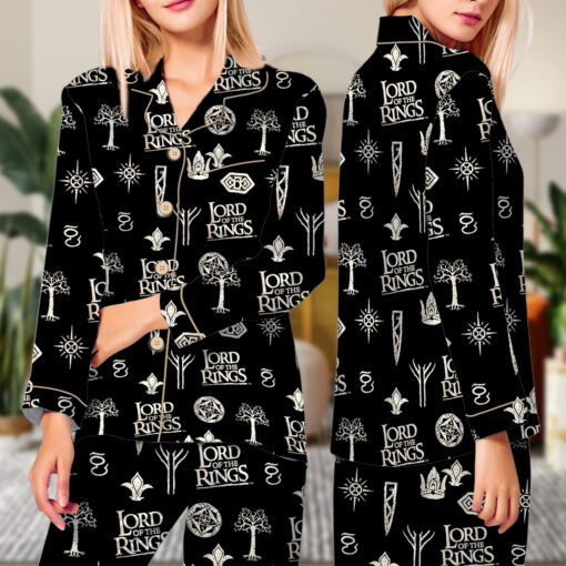 Women’s Lord Of The Rings Fantasy Satin Pajamas Set - Image 7