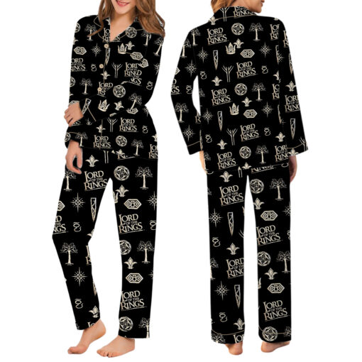 Women’s Lord Of The Rings Fantasy Satin Pajamas Set - Image 6