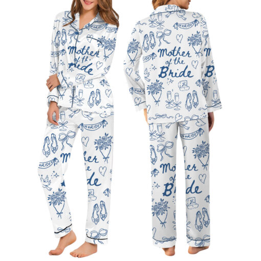 Women’s Mother Of The Bride Satin Pajamas Set - Image 5