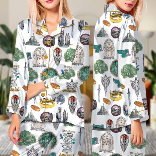 Women's Lord Of The Rings LOTR Satin Pajama Set - Image 7