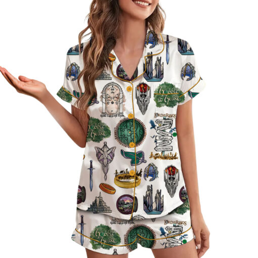 Women's Lord Of The Rings LOTR Satin Pajama Set - Image 3