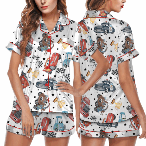Lightning McQueen Tow Mater Satin Pajamas Set