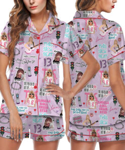 Taylor Swift Angels Roll Their Eyes Satin Pajamas Set