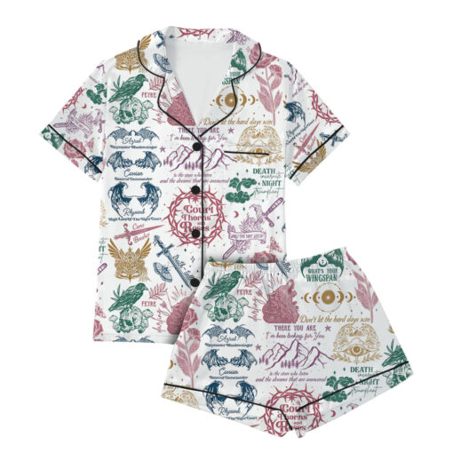 Acotar Court Symbols Satin Pajama Set - Image 3