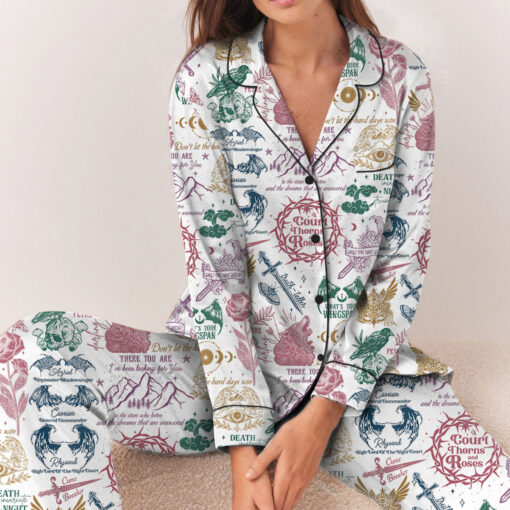 Acotar Court Symbols Satin Pajama Set - Image 6