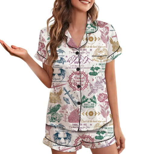 Acotar Court Symbols Satin Pajama Set - Image 4
