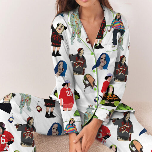 Mini Billie Eilish Satin Pajamas Set - Image 6