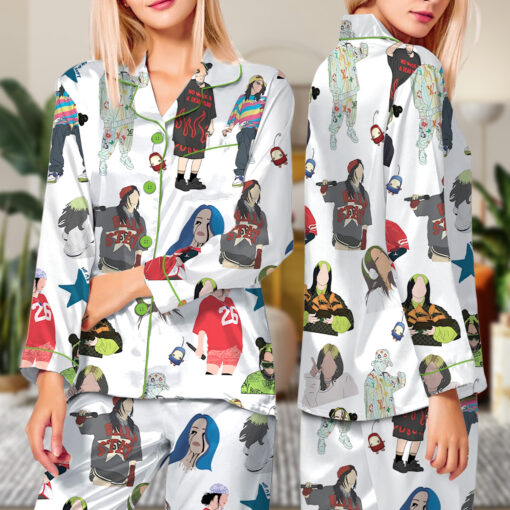 Mini Billie Eilish Satin Pajamas Set - Image 5
