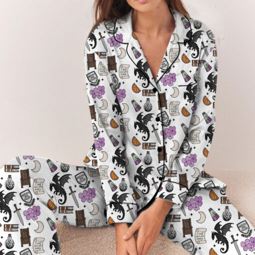 Basgiath War College Sleepwear Satin Pajamas Set - Image 5
