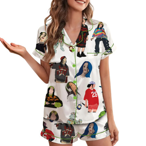 Mini Billie Eilish Satin Pajamas Set - Image 4