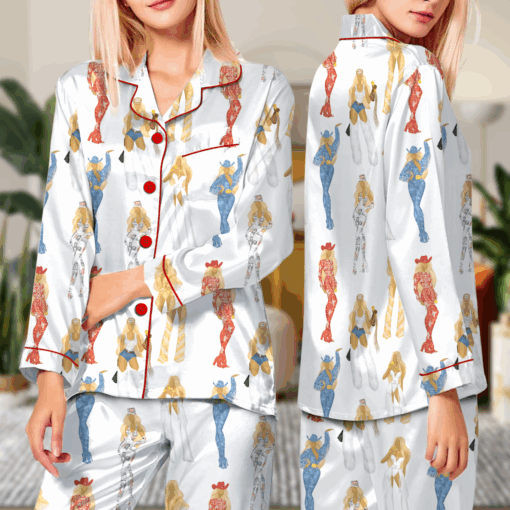 Cowboy Carter Tour Silky Satin Pajama Set For Women - Image 6