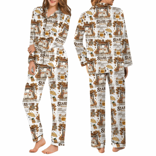 Stars Hollow Gilmore Shouls Satin Pajamas Set
