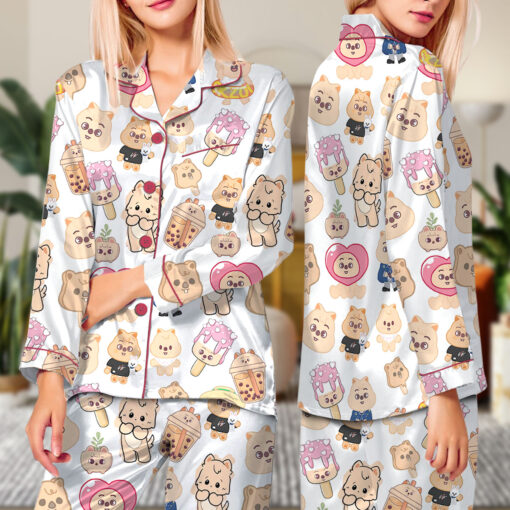 Kawaii Stray Kids Skzoo Satin Pajama Set - Image 8