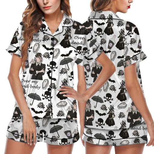 Over My Dead Body Satin Pajamas Set