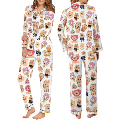 Kawaii Stray Kids Skzoo Satin Pajama Set - Image 7