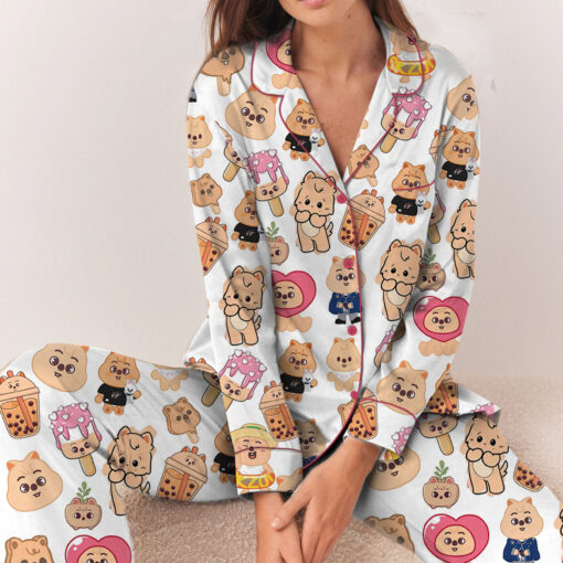 Kawaii Stray Kids Skzoo Satin Pajama Set - Image 6