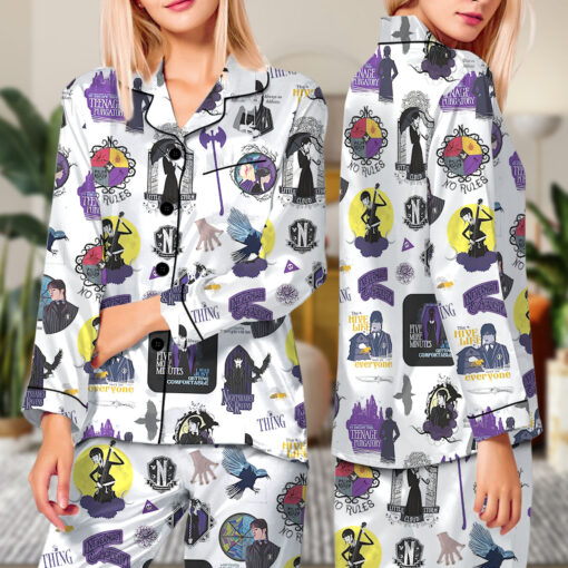 Wednesday Satin Pajamas Set For Women - Image 7