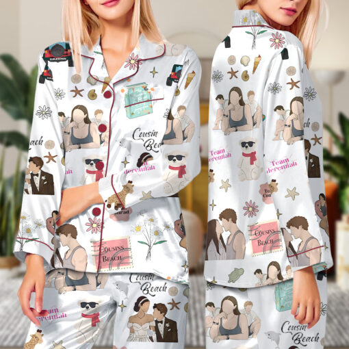 The Summer I Turned Beautiful Silky Satin Pajamas Set - Image 5