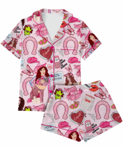 Alternative view of Chappell Roan Pink Pony Club Satin Pajamas Set