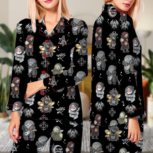 Sleep Token Music Merchandise Satin Pajamas Set - Image 7