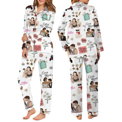 The Summer I Turned Beautiful Silky Satin Pajamas Set - Image 7