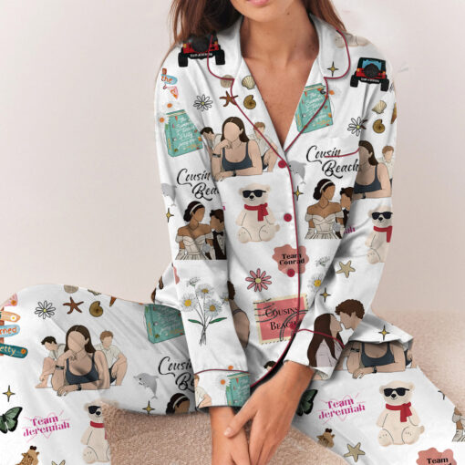 The Summer I Turned Beautiful Silky Satin Pajamas Set - Image 6