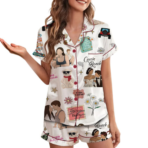 The Summer I Turned Beautiful Silky Satin Pajamas Set - Image 4