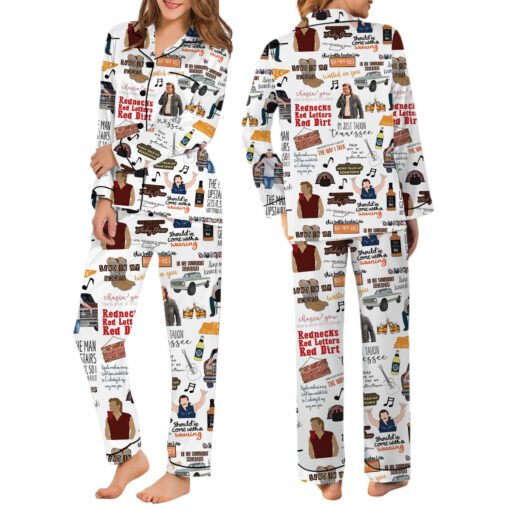 Morgan Wallen Satin Pajamas Set For Women - Image 7