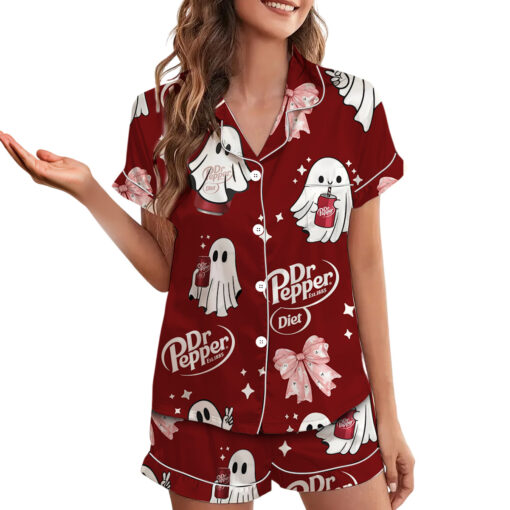 Halloween Dr.pepper Satin Pajamas Set - Image 2