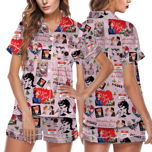 I Love Lucy Satin Pajamas Set For Women