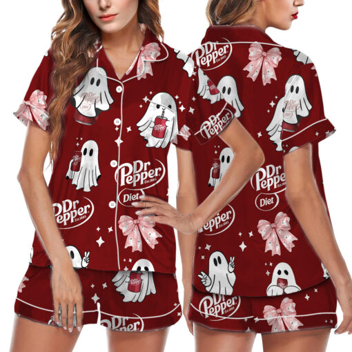 Halloween Dr.pepper Satin Pajamas Set