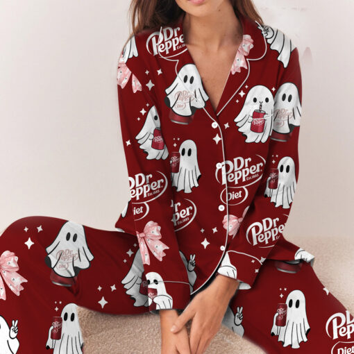 Halloween Dr.pepper Satin Pajamas Set - Image 5
