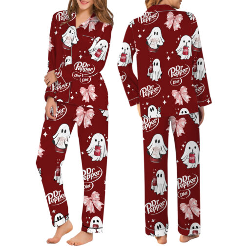 Halloween Dr.pepper Satin Pajamas Set - Image 6