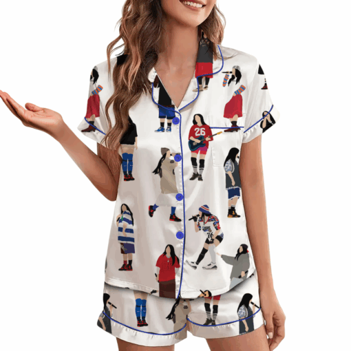 Billie Eilish Music Tour Satin Pajamas Set - Image 2