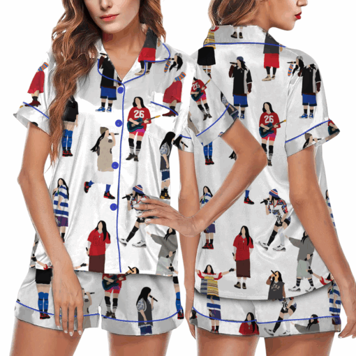 Billie Eilish Music Tour Satin Pajamas Set